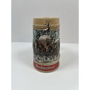 Budweiser 1987 Anheuser-Busch Collector Series "C" Holiday Stein